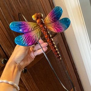 10/$13 NEW Colorful Dragonfly garden Decor/plant holder